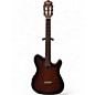 Used Ibanez FRH10N Brown Sunburst Classical Acoustic Electric Guitar