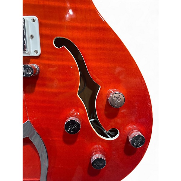 Used Hagstrom SUPER VIKING Orange Hollow Body Electric Guitar