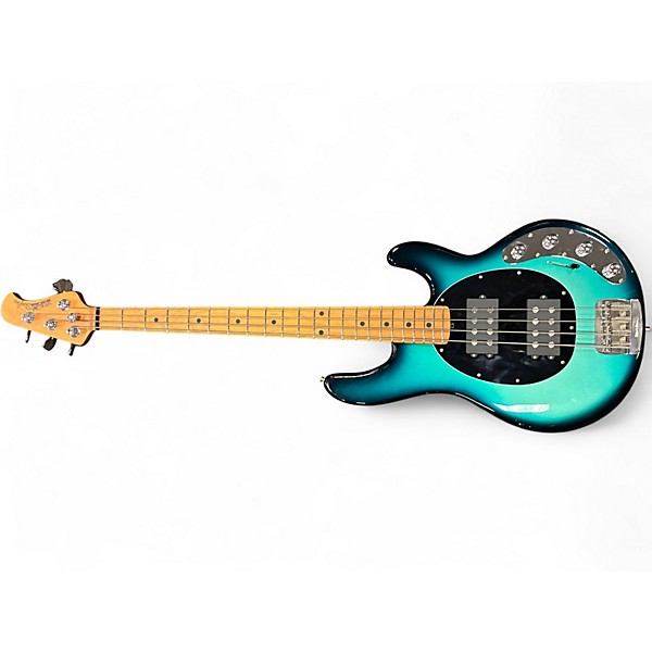 Used Ernie Ball Music Man StingRay Special HH Metallic Aqua Marine Electric Bass Guitar