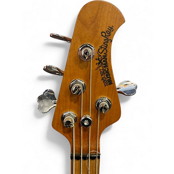 Used Ernie Ball Music Man StingRay Special HH Metallic Aqua Marine Electric Bass Guitar