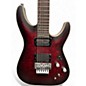 Used Schecter Guitar Research C1 Floyd Rose Platinum Crimson Red Burst Solid Body Electric Guitar