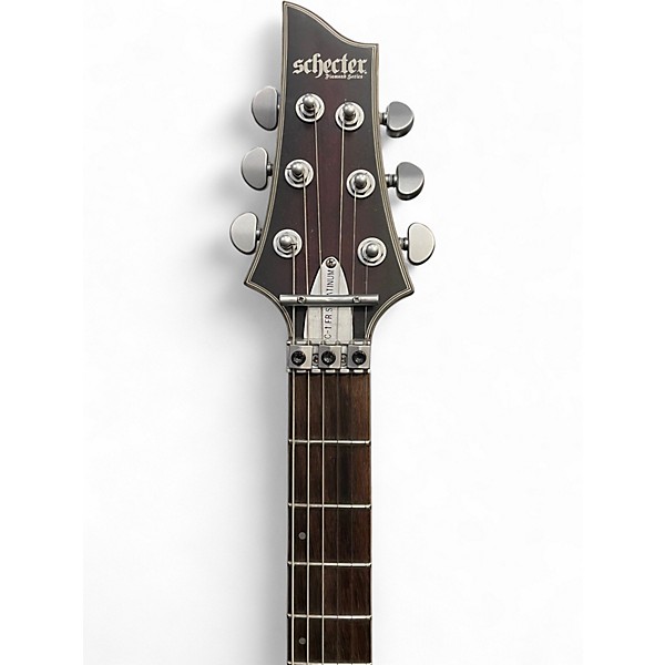 Used Schecter Guitar Research C1 Floyd Rose Platinum Crimson Red Burst Solid Body Electric Guitar