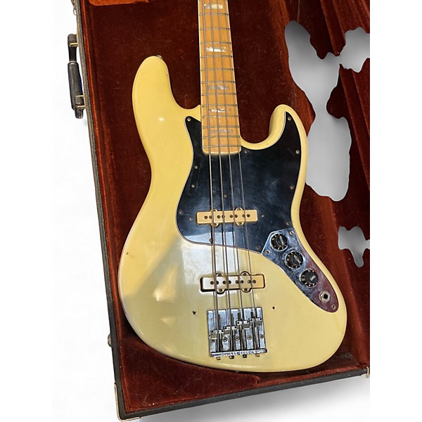 Vintage 1979 Fender 1974 American Vintage Jazz Bass Yellow Electric Bass Guitar