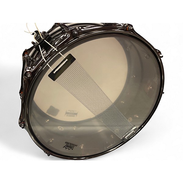 Used Ludwig 6.5X14 Black Magic Snare Black Chrome Drum