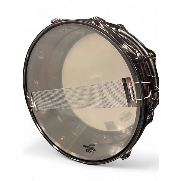 Used Ludwig 6.5X14 Black Magic Snare Black Chrome Drum