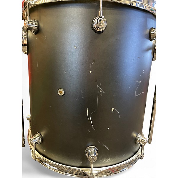 Used DW 3 Piece Design Series Satin Black Drum Kit