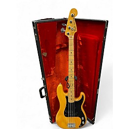Vintage 1976 Fender Standard Precision Bass Natural Electric Bass Guitar