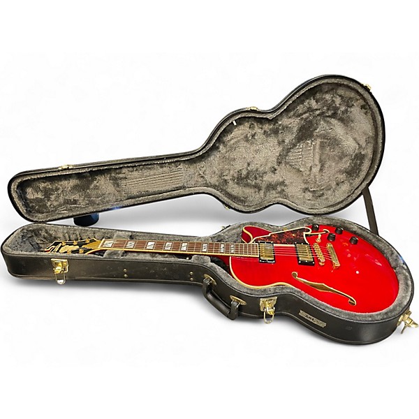 Used D'Angelico EX-SS Red Hollow Body Electric Guitar