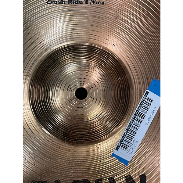 Used SABIAN 18in B8 Crash Ride Cymbal