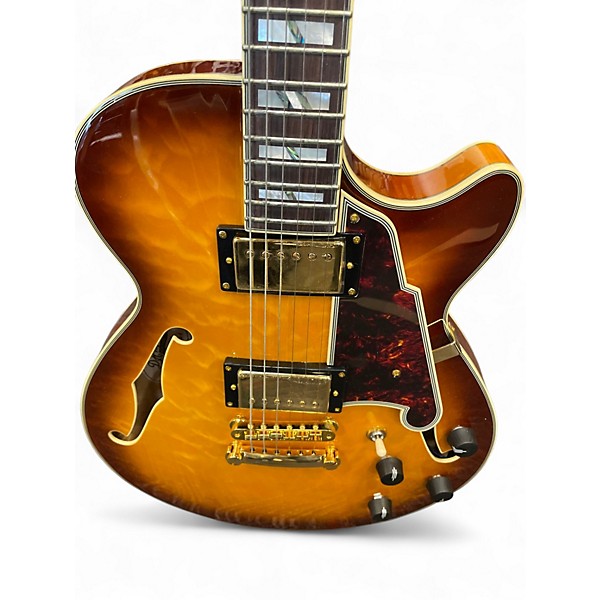 Used D'Angelico EXCEL SS XT VINTAGE BURST Hollow Body Electric Guitar