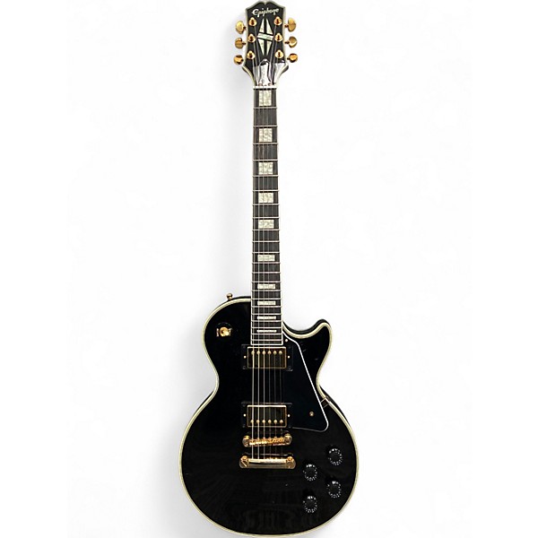 Used Epiphone Les Paul Custom Black Solid Body Electric Guitar