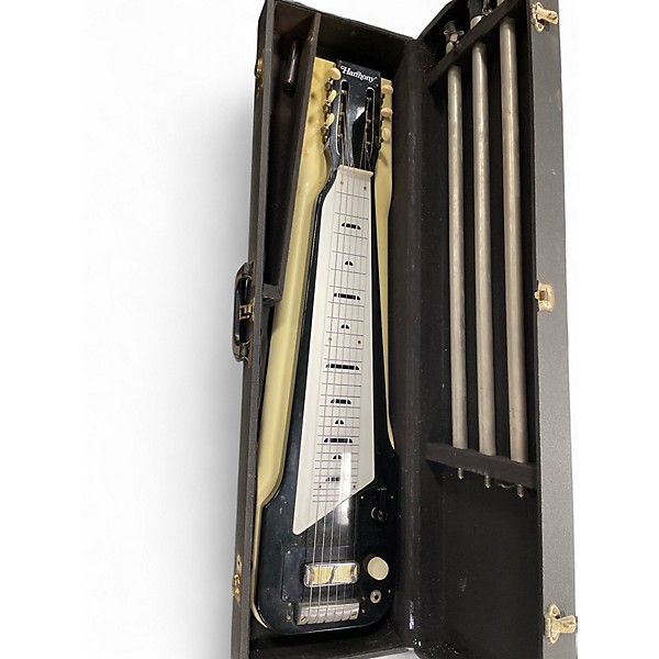 Used Harmony h7 Black and White Lap Steel