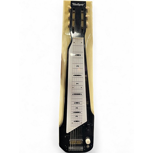 Used Harmony h7 Black and White Lap Steel