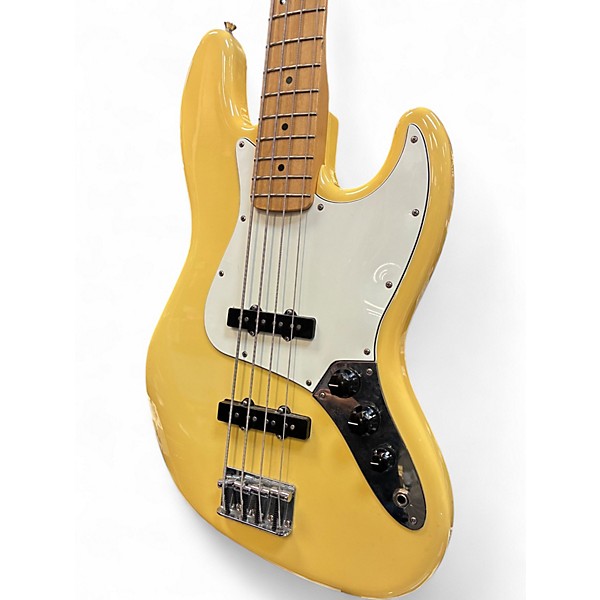 Used Fender Player Jazz Bass Yellow Electric Bass Guitar