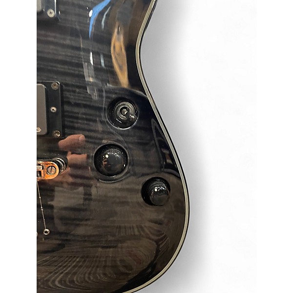 Used Schecter Guitar Research Damien Elite 6 Black Solid Body Electric Guitar