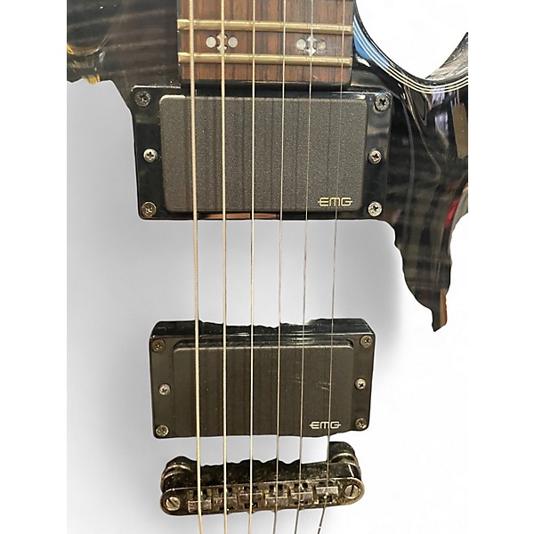 Used Schecter Guitar Research Damien Elite 6 Black Solid Body Electric Guitar