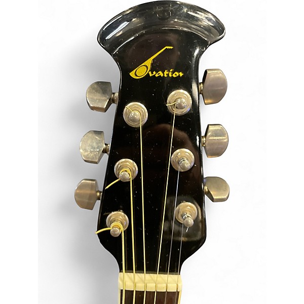 Used Ovation 1517D Elite Black Acoustic Electric Guitar