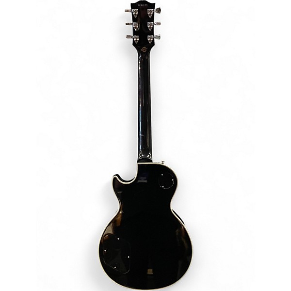 Used Gibson Les Paul Custom Black and Silver Solid Body Electric Guitar