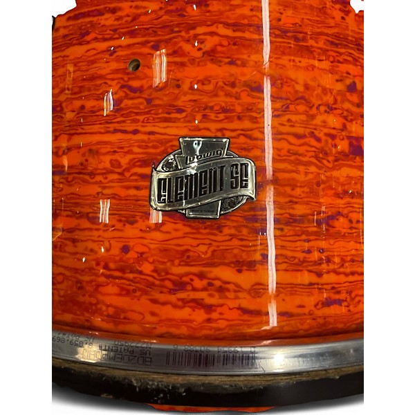 Used Ludwig 3 Piece ELEMENTS SE MOD ORANGE Drum Kit
