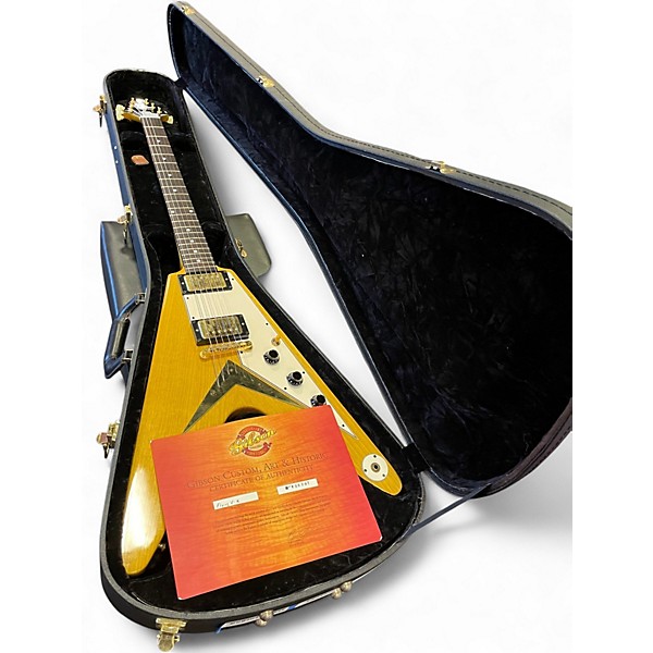 Used Gibson Gibson Historic ’59 Flying V Korina Korina Solid Body Electric Guitar