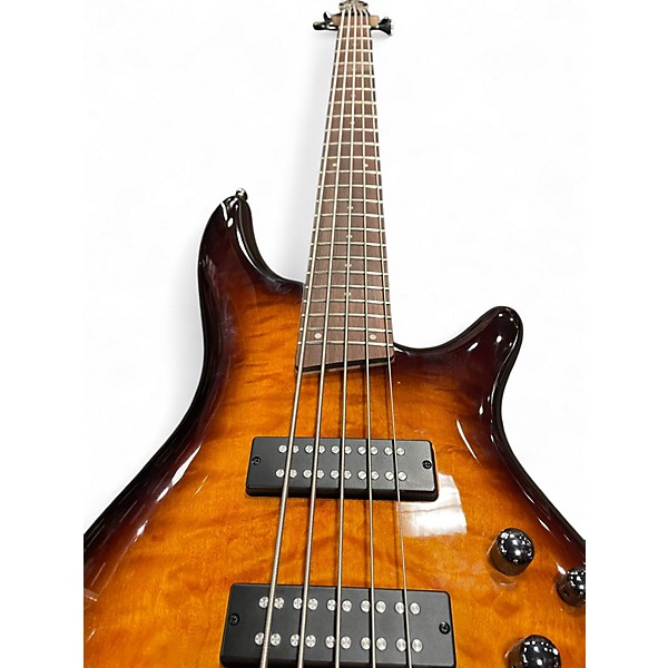 Used Ibanez SR405 5 String DRAGON EYE BURST Electric Bass Guitar