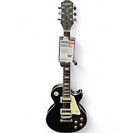 Used Epiphone Les Paul Traditional Pro IV Black and White Solid Body Electric Guitar