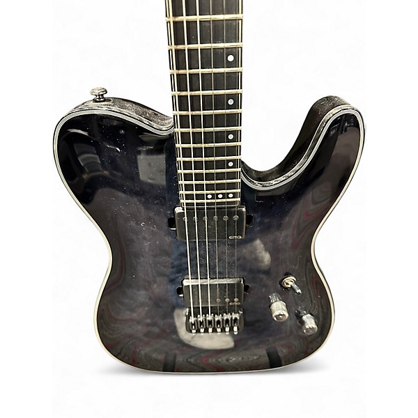 Used Schecter Guitar Research Hybrid PT Trans Black Solid Body Electric Guitar