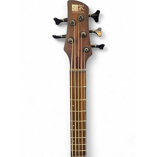 Used Ibanez SRH505 BROWN BURST FLAT Electric Bass Guitar