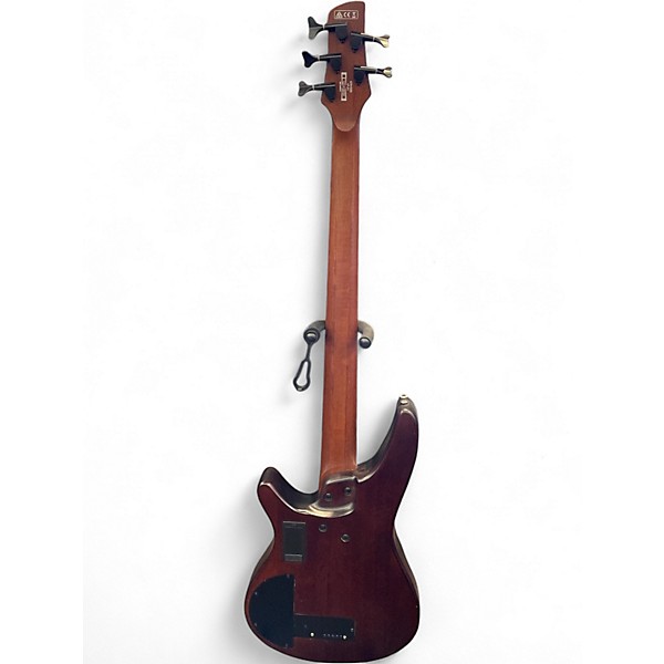 Used Ibanez SRH505 BROWN BURST FLAT Electric Bass Guitar