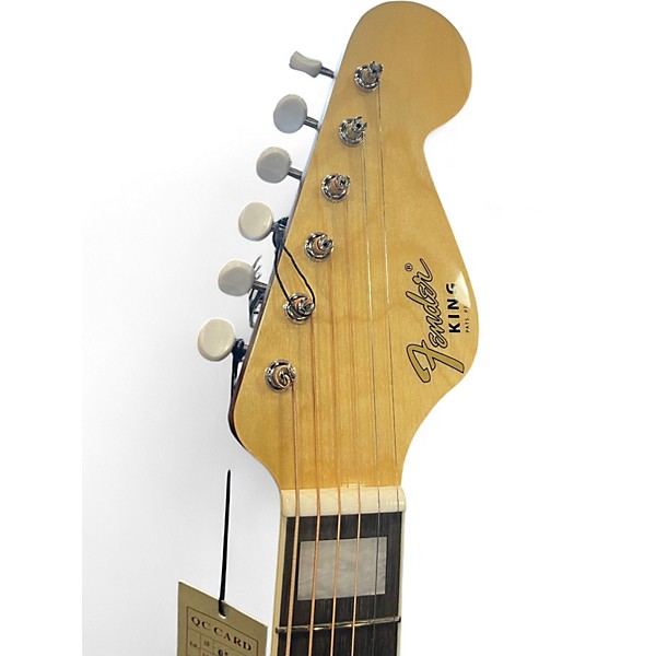 Used Fender california vintage king Natural Acoustic Electric Guitar