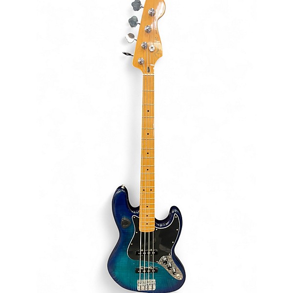 Used Fender Player II Jazz Bass Plus Top Blue Burst Electric Bass Guitar