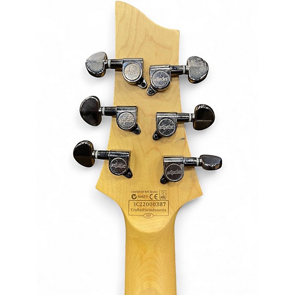 Used Schecter Guitar Research Omen Extreme 6 Ocean Blue Burst Solid Body Electric Guitar