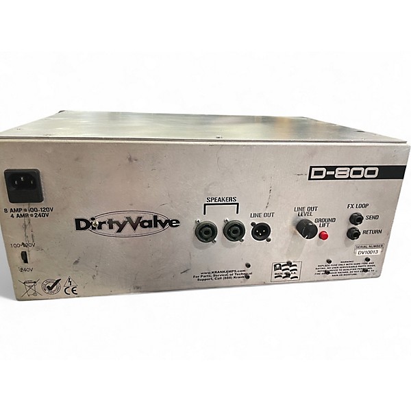 Used Krank D800 DIRTY VALVE Tube Guitar Amp Head
