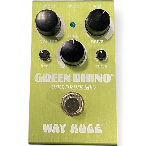 Used Way Huge Electronics WHE202 Green Rhino Overdrive Effect Pedal