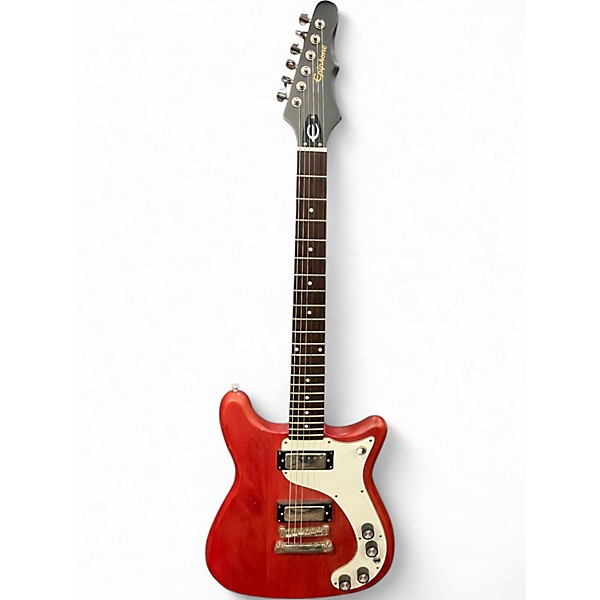 Used Epiphone CORONET Satin Red Solid Body Electric Guitar
