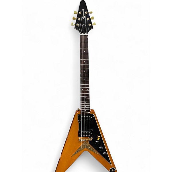 Used 2016 Epiphone 1958 Korina Flying V Brown Solid Body Electric Guitar