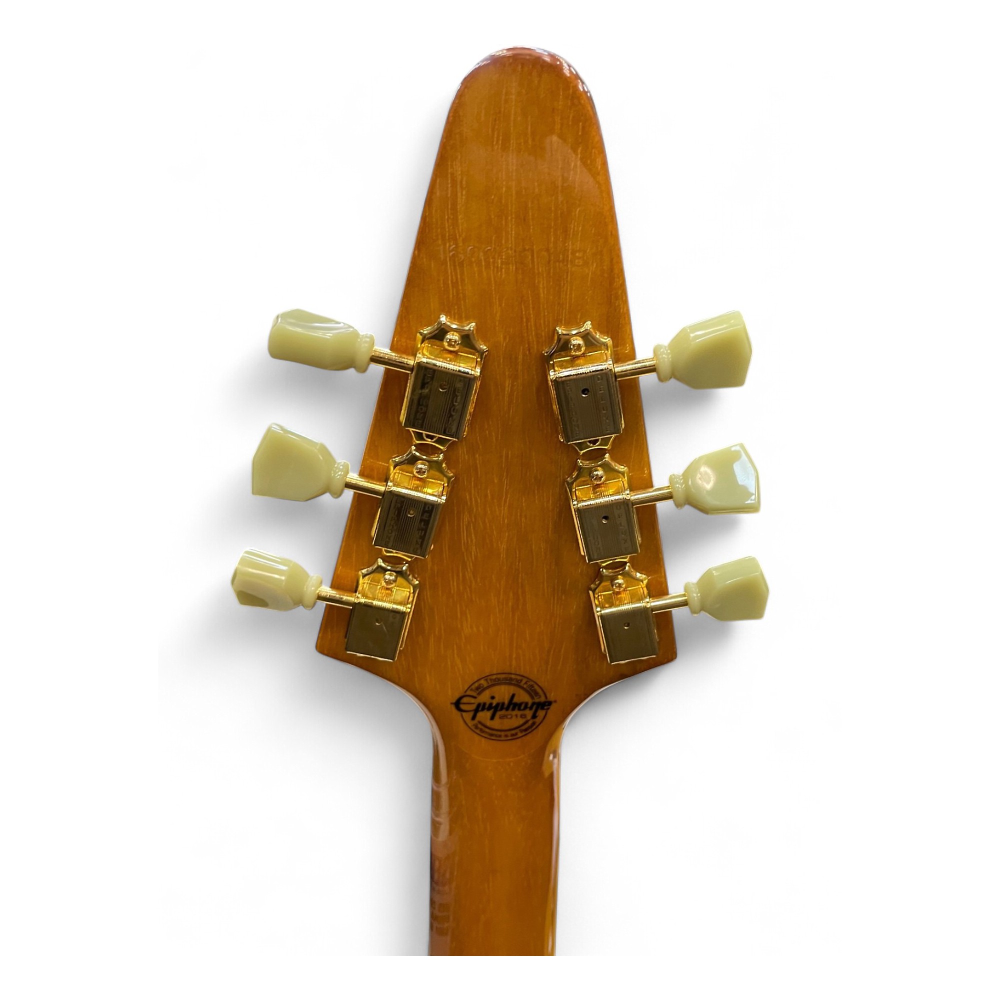 Used 2016 Epiphone 1958 Korina Flying V Brown Solid Body Electric