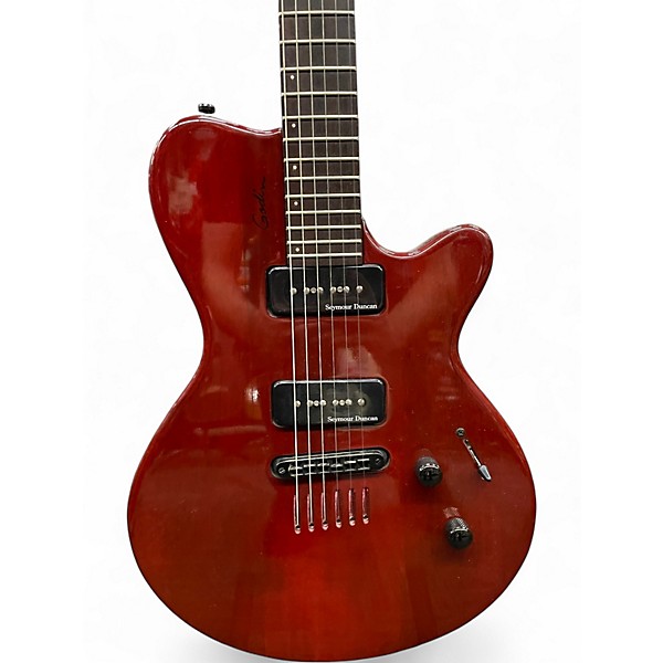 Used Godin LGSP90 Dark Cherry Burst Solid Body Electric Guitar