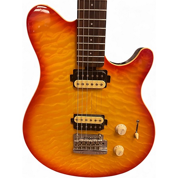 Used Sterling by Music Man ax30 Orange Solid Body Electric Guitar