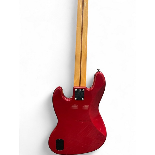 Used Fender Deluxe Jazz Bass V RED Electric Bass Guitar