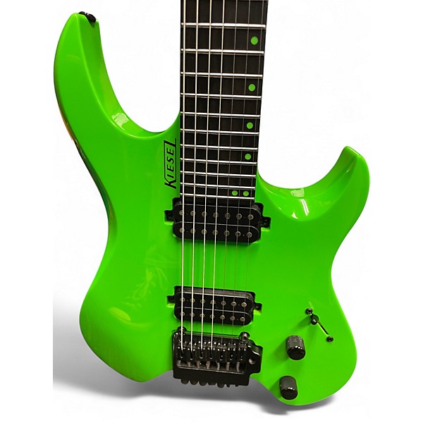 Used Kiesel Vader 7X Green Solid Body Electric Guitar