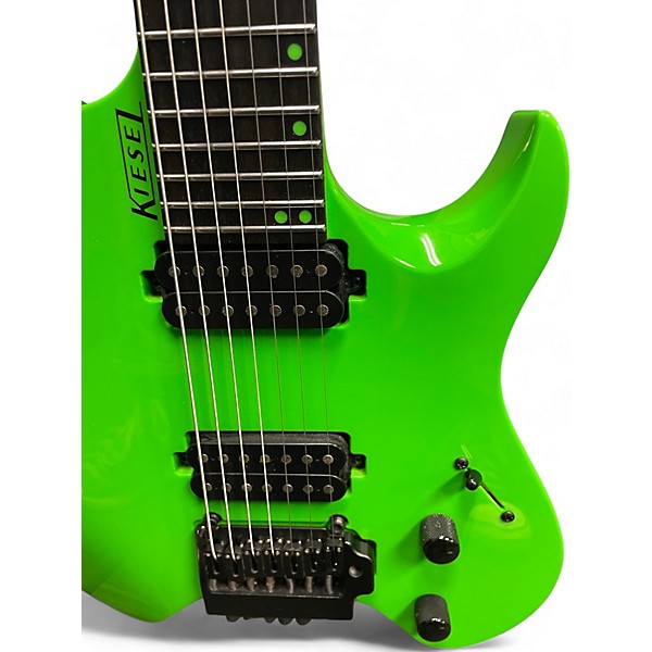 Used Kiesel Vader 7X Green Solid Body Electric Guitar