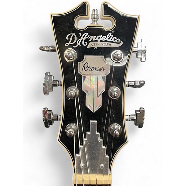 Used D'Angelico Premier DAPDCSWHCTCB White Hollow Body Electric Guitar