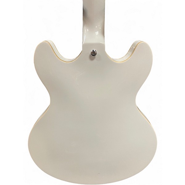 Used D'Angelico Premier DAPDCSWHCTCB White Hollow Body Electric Guitar