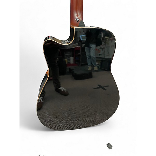 Used Yamaha A1M Transparent Black Acoustic Electric Guitar