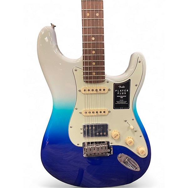 Used Fender Player Plus Stratocaster HSS Belair Blue Solid Body Electric Guitar