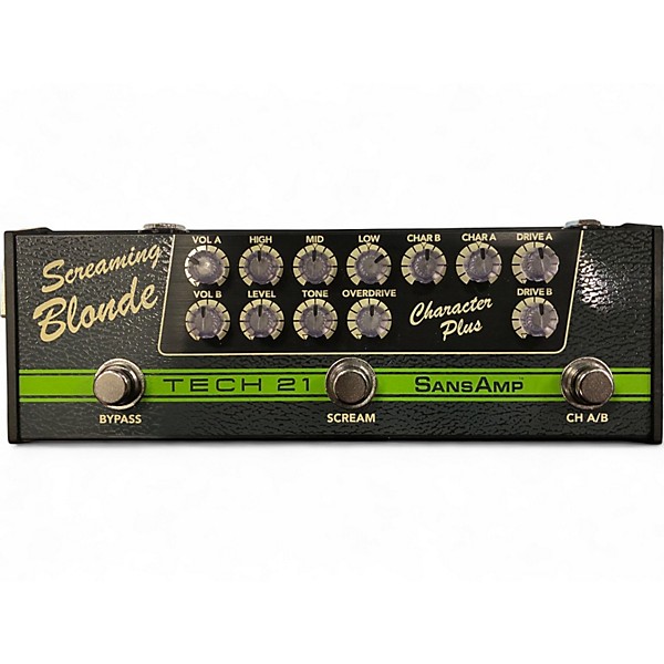 Used Tech 21 SANSAMP CHARACTER PLUS SERIES SCREAMING BLONDE Effect Pedal