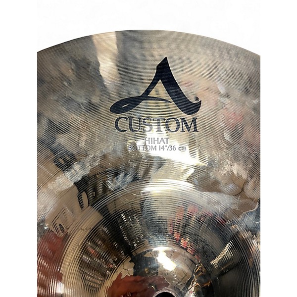 Used Zildjian 14in A Custom Hi Hat Bottom Cymbal
