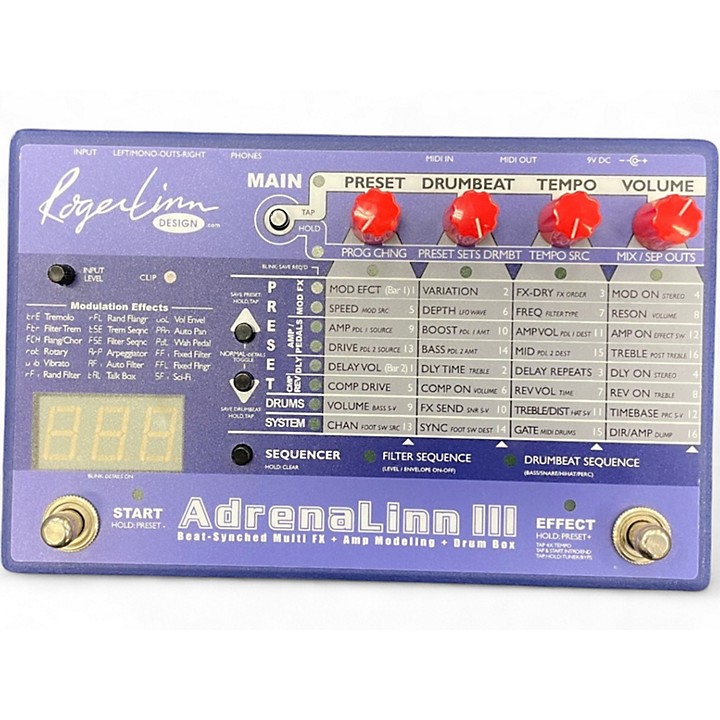 Used Roger Linn Design Adrenalinn III Effect Processor | Guitar Center