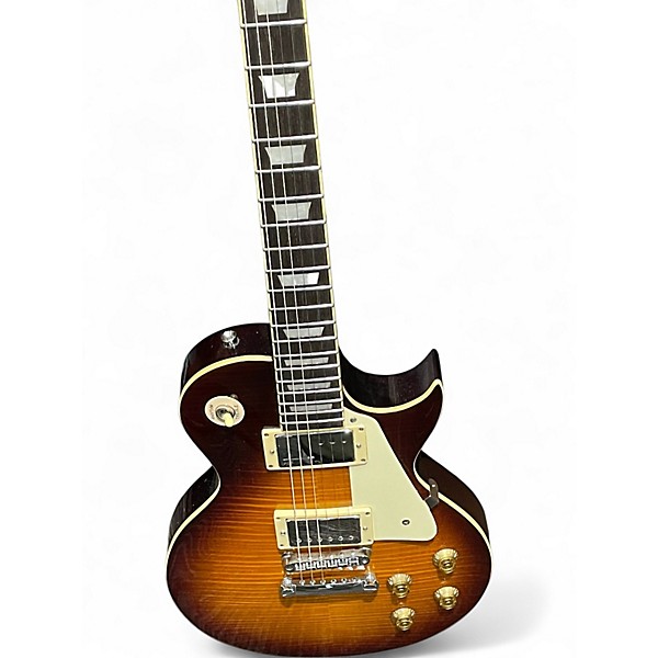 Used Vintage V100 2 Tone Sunburst Solid Body Electric Guitar